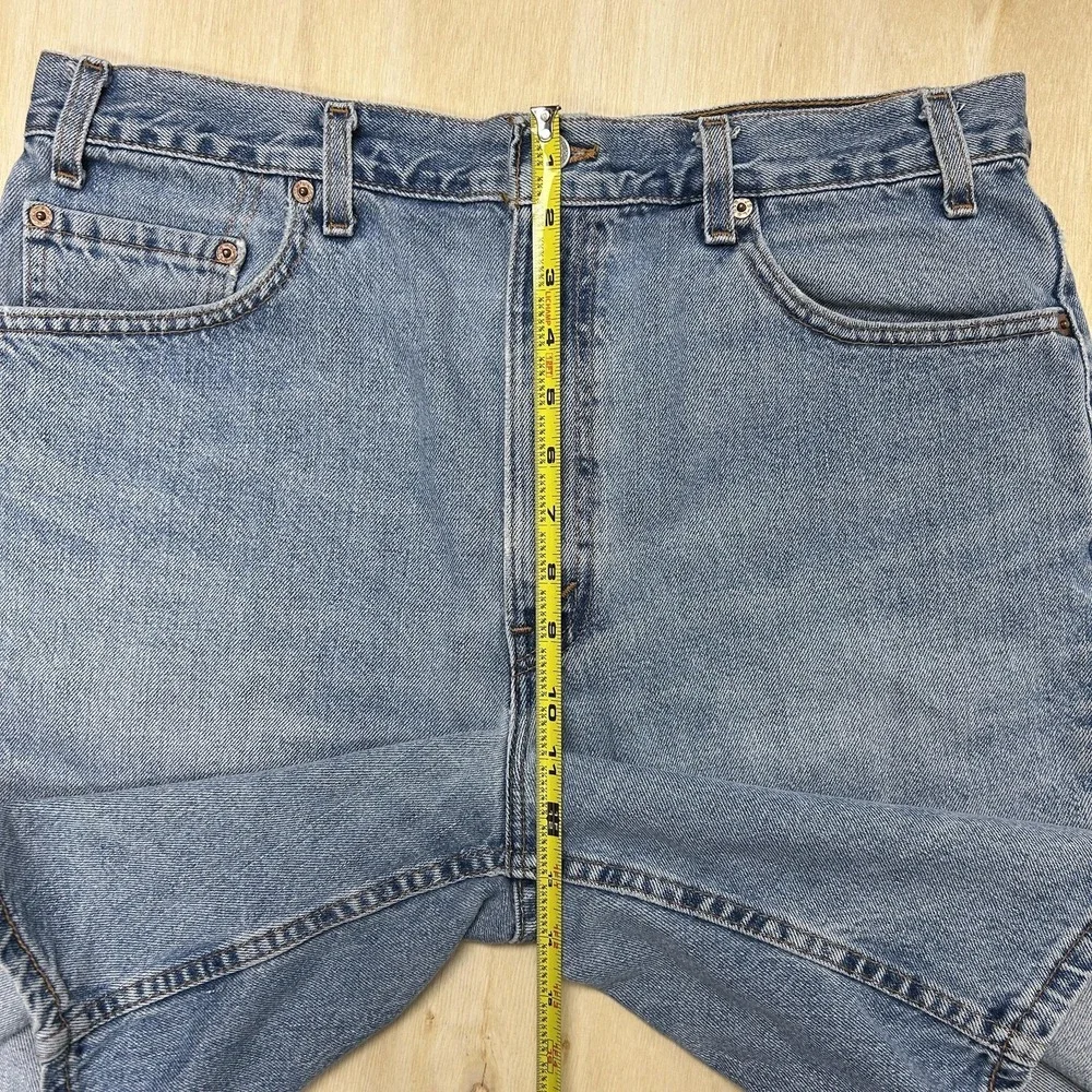 Vintage Levis 505 Denim Shorts Mens 36 Blue 10 Inseam Jorts Baggy Made In USA